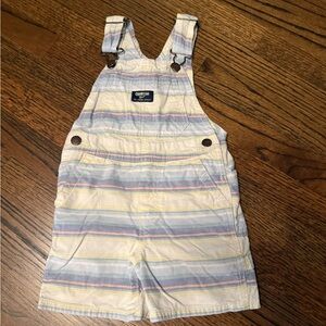 OshKosh B'gosh Kids Overalls - Blue and Cream Stripes
